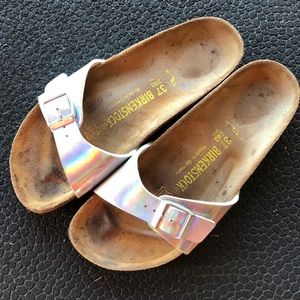 Birkenstock-  Holographic silver!!!